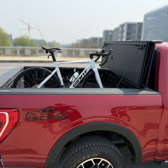 KSCPRO Low Profile Hard tri fold Tonneau Cover For Ford F150